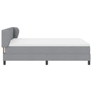 Box spring seng med hovedgærde Lysegrå 160 x 200 cm Stof