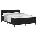 Box spring seng med hovedgærde Sort 160 x 200 cm Stof