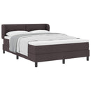 Box spring seng med hovedgærde Mørk Brun 160 x 200 cm Stof