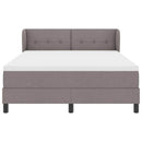 Box spring seng med hovedgærde Gråbrun 160 x 200 cm Stof