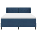 Box spring seng med hovedgærde Blå 160 x 200 cm Stof