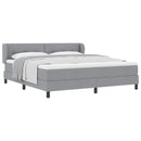 Box spring seng med hovedgærde Lysegrå 180 x 200 cm Stof