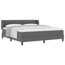 Box spring seng med hovedgærde Mørkegrå 180 x 200 cm Stof