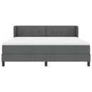 Box spring seng med hovedgærde Mørkegrå 180 x 200 cm Stof