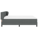 Box spring seng med hovedgærde Mørkegrå 180 x 200 cm Stof