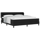 Box spring seng med hovedgærde Sort 180 x 200 cm Stof