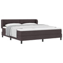 Box spring seng med hovedgærde Mørk Brun 180 x 200 cm Stof