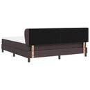 Box spring seng med hovedgærde Mørk Brun 180 x 200 cm Stof