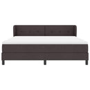 Box spring seng med hovedgærde Mørk Brun 180 x 200 cm Stof