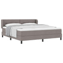 Box spring seng med hovedgærde Gråbrun 180 x 200 cm Stof