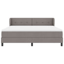 Box spring seng med hovedgærde Gråbrun 180 x 200 cm Stof