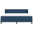 Box spring seng med hovedgærde Blå 180 x 200 cm Stof