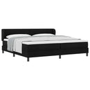 Box spring seng med hovedgærde Sort 200 x 200 cm Stof