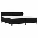Box spring seng med hovedgærde Sort 200 x 200 cm Stof