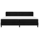 Box spring seng med hovedgærde Sort 200 x 200 cm Stof