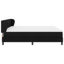 Box spring seng med hovedgærde Sort 200 x 200 cm Stof