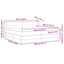Box spring seng med hovedgærde Sort 200 x 200 cm Stof