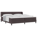 Box spring seng med hovedgærde Mørk Brun 200 x 200 cm Stof