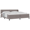 Box spring seng med hovedgærde Gråbrun 200 x 200 cm Stof