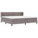 Box spring seng med hovedgærde Gråbrun 200 x 200 cm Stof