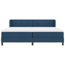 Box spring seng med hovedgærde Blå 200 x 200 cm Stof
