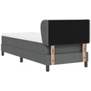 Box spring seng med hovedgærde Mørkegrå 80 x 200 cm Stof