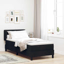 Box spring seng med hovedgærde Sort 80 x 200 cm Stof