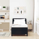 Box spring seng med hovedgærde Sort 80 x 200 cm Stof