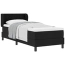 Box spring seng med hovedgærde Sort 80 x 200 cm Stof