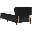 Box spring seng med hovedgærde Sort 80 x 200 cm Stof
