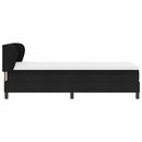Box spring seng med hovedgærde Sort 80 x 200 cm Stof