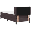 Box spring seng med hovedgærde Mørk Brun 80 x 200 cm Stof