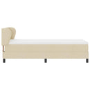 Box spring seng med hovedgærde Creme 80 x 200 cm Stof