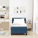 Box spring seng med hovedgærde Blå 80 x 200 cm Stof