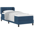 Box spring seng med hovedgærde Blå 80 x 200 cm Stof