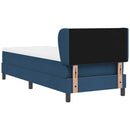 Box spring seng med hovedgærde Blå 80 x 200 cm Stof
