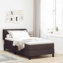 Box spring seng med hovedgærde Mørk Brun 90 x 190 cm Stof