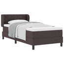 Box spring seng med hovedgærde Mørk Brun 90 x 190 cm Stof