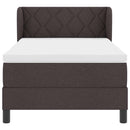 Box spring seng med hovedgærde Mørk Brun 90 x 190 cm Stof
