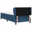 Box spring seng med pude med hovedgærde Blå 90 x 190 cm Stof