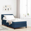 Box spring seng med hovedgærde Blå 90 x 200 cm Stof