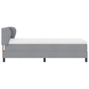 Box spring seng med hovedgærde Lysegrå 100 x 200 cm Stof