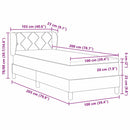 Box spring seng med hovedgærde Lysegrå 100 x 200 cm Stof