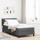 Box spring seng med hovedgærde Mørkegrå 100 x 200 cm Stof