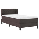 Box spring seng med hovedgærde Mørk Brun 100 x 200 cm Stof