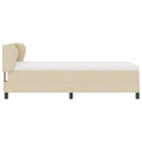Box spring seng med hovedgærde Creme 100 x 200 cm Stof