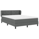 Box spring seng med hovedgærde Mørkegrå 140 x 190 cm Stof