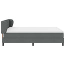 Box spring seng med hovedgærde Mørkegrå 140 x 190 cm Stof