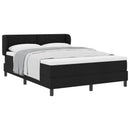 Box spring seng med hovedgærde Sort 140 x 190 cm Stof