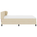 Box spring seng med hovedgærde Creme 140 x 190 cm Stof